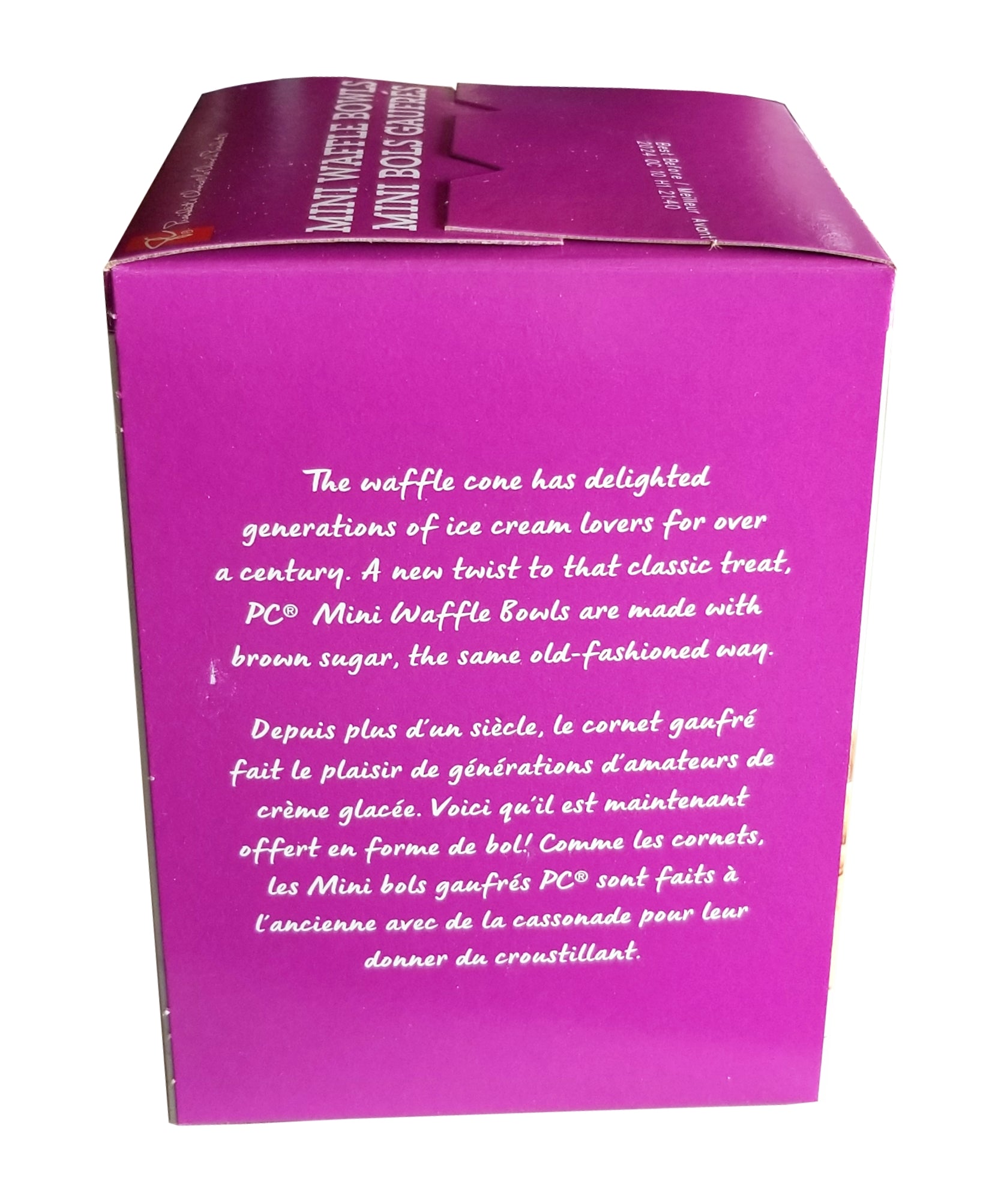 President's Choice Mini Waffle Bowls, 12 Bowls, 135g/4.7 oz. Box {Imported from Canada}